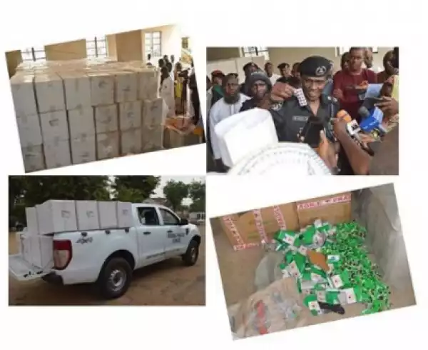 CHAI!! Police Intercept 303 Cartons Of Tramadol In Kano